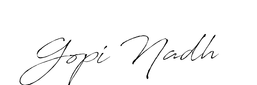 Gopi Nadh stylish signature style. Best Handwritten Sign (Antro_Vectra) for my name. Handwritten Signature Collection Ideas for my name Gopi Nadh. Gopi Nadh signature style 6 images and pictures png