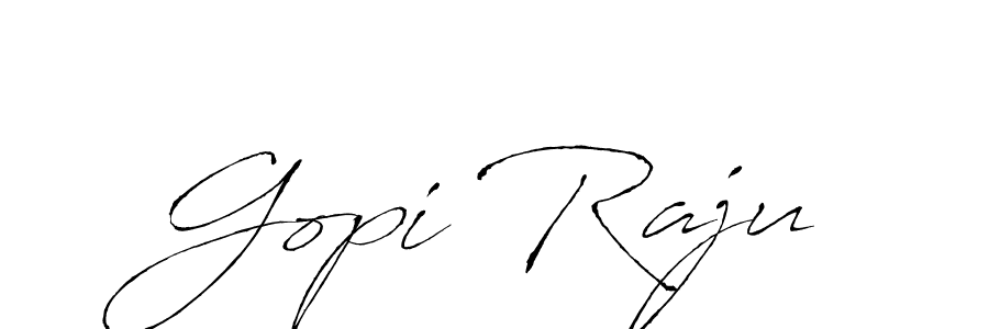 Gopi Raju stylish signature style. Best Handwritten Sign (Antro_Vectra) for my name. Handwritten Signature Collection Ideas for my name Gopi Raju. Gopi Raju signature style 6 images and pictures png