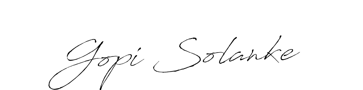 How to make Gopi Solanke name signature. Use Antro_Vectra style for creating short signs online. This is the latest handwritten sign. Gopi Solanke signature style 6 images and pictures png