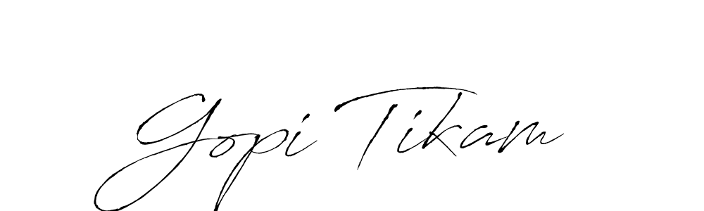 Create a beautiful signature design for name Gopi Tikam. With this signature (Antro_Vectra) fonts, you can make a handwritten signature for free. Gopi Tikam signature style 6 images and pictures png