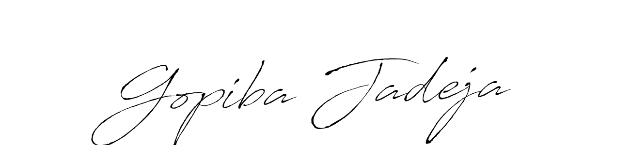 Make a beautiful signature design for name Gopiba Jadeja. With this signature (Antro_Vectra) style, you can create a handwritten signature for free. Gopiba Jadeja signature style 6 images and pictures png
