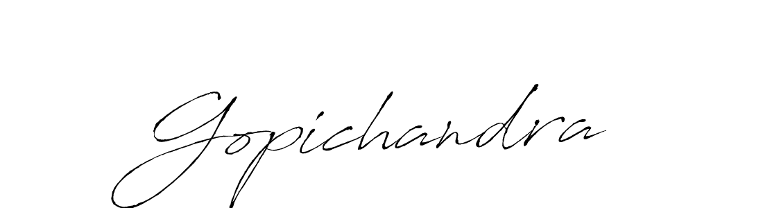 How to make Gopichandra name signature. Use Antro_Vectra style for creating short signs online. This is the latest handwritten sign. Gopichandra signature style 6 images and pictures png