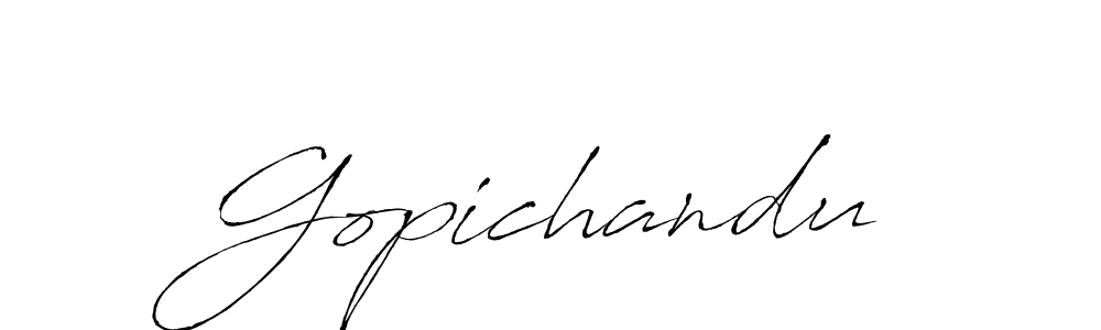 Create a beautiful signature design for name Gopichandu. With this signature (Antro_Vectra) fonts, you can make a handwritten signature for free. Gopichandu signature style 6 images and pictures png