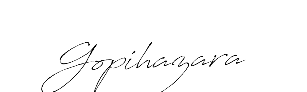 Antro_Vectra is a professional signature style that is perfect for those who want to add a touch of class to their signature. It is also a great choice for those who want to make their signature more unique. Get Gopihazara name to fancy signature for free. Gopihazara signature style 6 images and pictures png