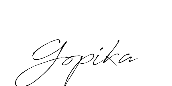 How to make Gopika signature? Antro_Vectra is a professional autograph style. Create handwritten signature for Gopika name. Gopika signature style 6 images and pictures png