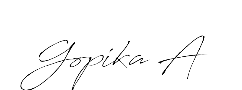 You can use this online signature creator to create a handwritten signature for the name Gopika A. This is the best online autograph maker. Gopika A signature style 6 images and pictures png