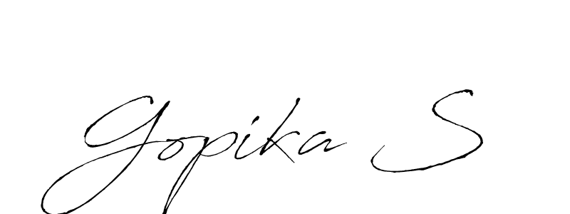 Design your own signature with our free online signature maker. With this signature software, you can create a handwritten (Antro_Vectra) signature for name Gopika S. Gopika S signature style 6 images and pictures png