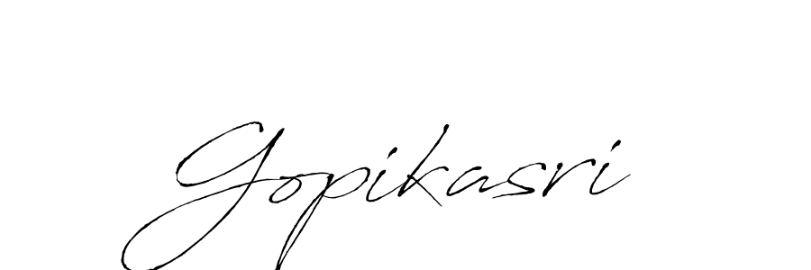 Use a signature maker to create a handwritten signature online. With this signature software, you can design (Antro_Vectra) your own signature for name Gopikasri. Gopikasri signature style 6 images and pictures png