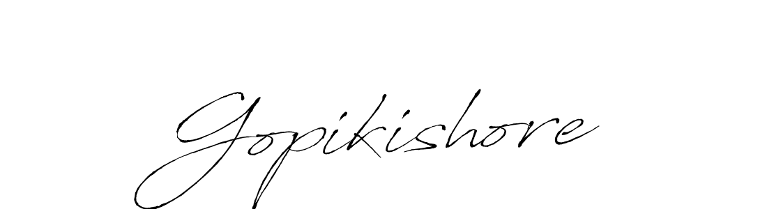 How to make Gopikishore signature? Antro_Vectra is a professional autograph style. Create handwritten signature for Gopikishore name. Gopikishore signature style 6 images and pictures png