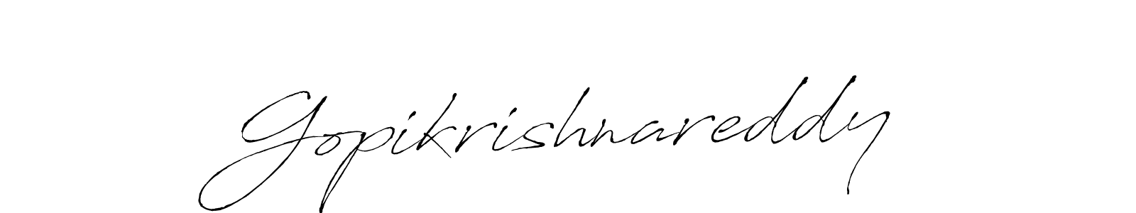 Gopikrishnareddy stylish signature style. Best Handwritten Sign (Antro_Vectra) for my name. Handwritten Signature Collection Ideas for my name Gopikrishnareddy. Gopikrishnareddy signature style 6 images and pictures png