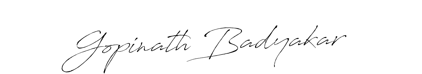 Make a beautiful signature design for name Gopinath Badyakar. With this signature (Antro_Vectra) style, you can create a handwritten signature for free. Gopinath Badyakar signature style 6 images and pictures png