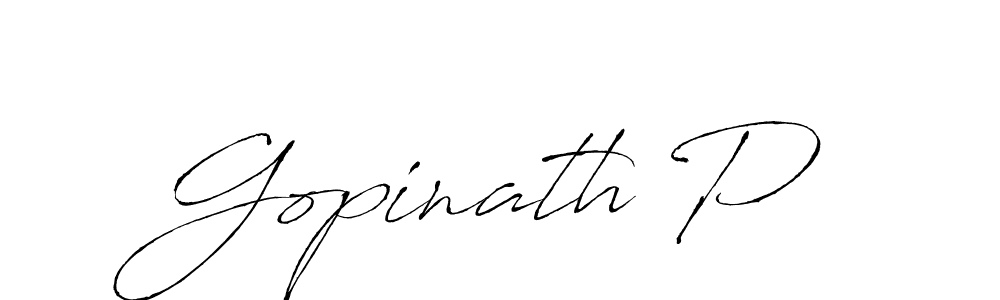 How to make Gopinath P name signature. Use Antro_Vectra style for creating short signs online. This is the latest handwritten sign. Gopinath P signature style 6 images and pictures png