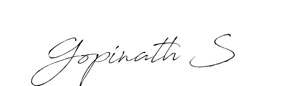 Gopinath S stylish signature style. Best Handwritten Sign (Antro_Vectra) for my name. Handwritten Signature Collection Ideas for my name Gopinath S. Gopinath S signature style 6 images and pictures png