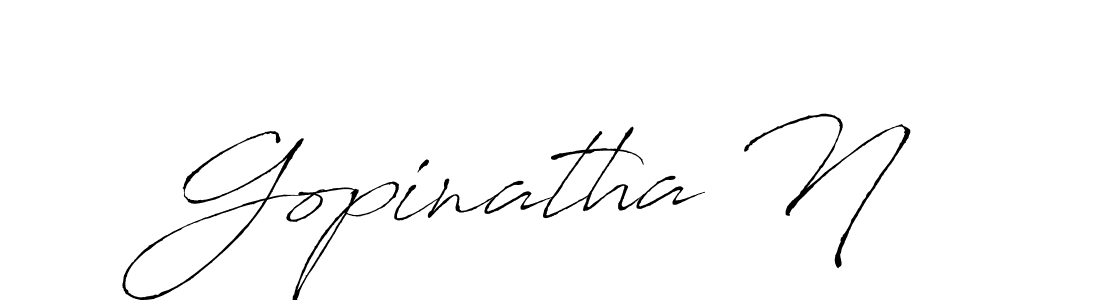 Use a signature maker to create a handwritten signature online. With this signature software, you can design (Antro_Vectra) your own signature for name Gopinatha N. Gopinatha N signature style 6 images and pictures png