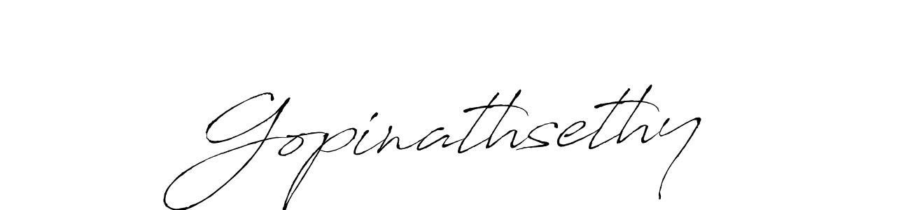 Create a beautiful signature design for name Gopinathsethy. With this signature (Antro_Vectra) fonts, you can make a handwritten signature for free. Gopinathsethy signature style 6 images and pictures png