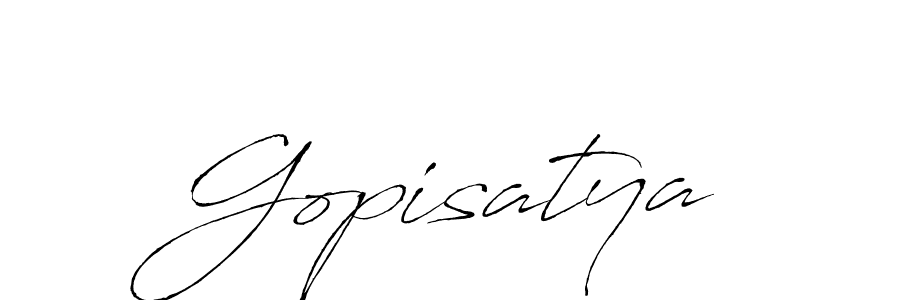 Antro_Vectra is a professional signature style that is perfect for those who want to add a touch of class to their signature. It is also a great choice for those who want to make their signature more unique. Get Gopisatya name to fancy signature for free. Gopisatya signature style 6 images and pictures png
