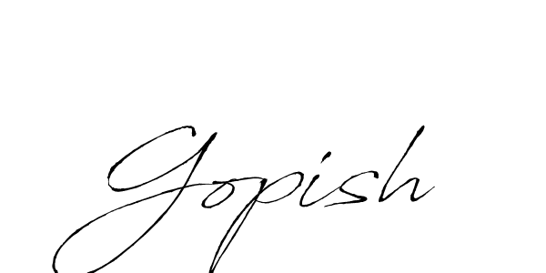 Also we have Gopish name is the best signature style. Create professional handwritten signature collection using Antro_Vectra autograph style. Gopish signature style 6 images and pictures png