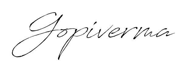 Master the art of signing with Gopiverma written in fluent Antro_Vectra script. A great template to practice and refine your handwriting. Gopiverma signature style 6 images and pictures png