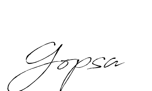 Create a beautiful signature design for name Gopsa. With this signature (Antro_Vectra) fonts, you can make a handwritten signature for free. Gopsa signature style 6 images and pictures png