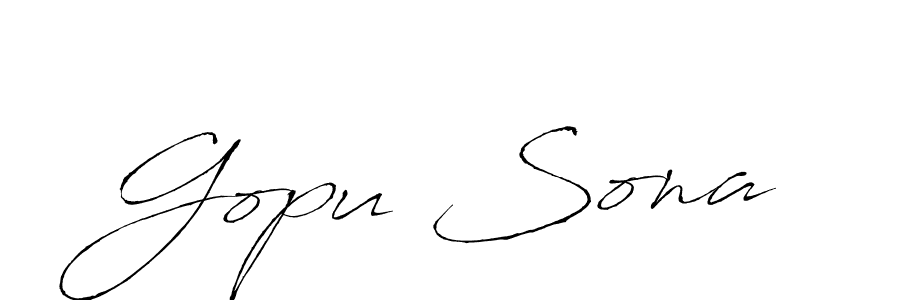 This is the best signature style for the Gopu Sona name. Also you like these signature font (Antro_Vectra). Mix name signature. Gopu Sona signature style 6 images and pictures png