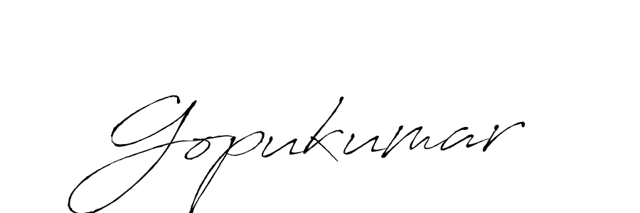 How to make Gopukumar signature? Antro_Vectra is a professional autograph style. Create handwritten signature for Gopukumar name. Gopukumar signature style 6 images and pictures png