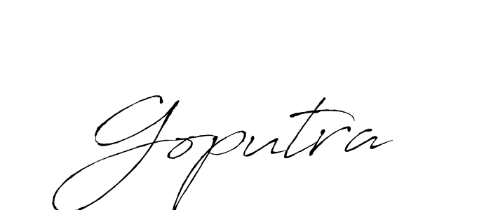 if you are searching for the best signature style for your name Goputra. so please give up your signature search. here we have designed multiple signature styles  using Antro_Vectra. Goputra signature style 6 images and pictures png