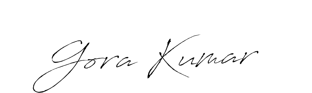 Create a beautiful signature design for name Gora Kumar. With this signature (Antro_Vectra) fonts, you can make a handwritten signature for free. Gora Kumar signature style 6 images and pictures png