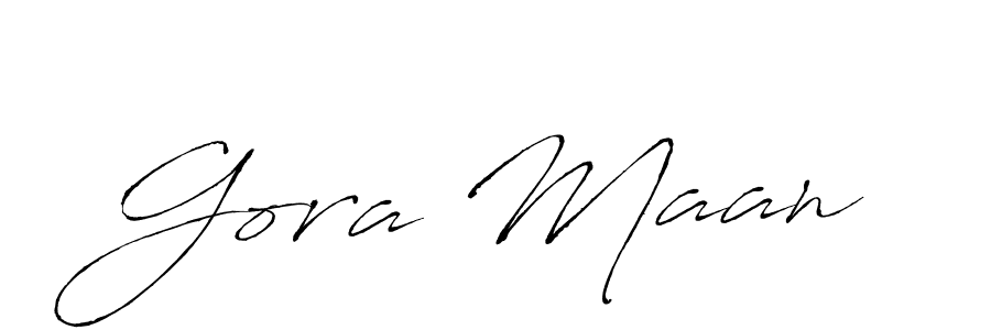 How to make Gora Maan name signature. Use Antro_Vectra style for creating short signs online. This is the latest handwritten sign. Gora Maan signature style 6 images and pictures png