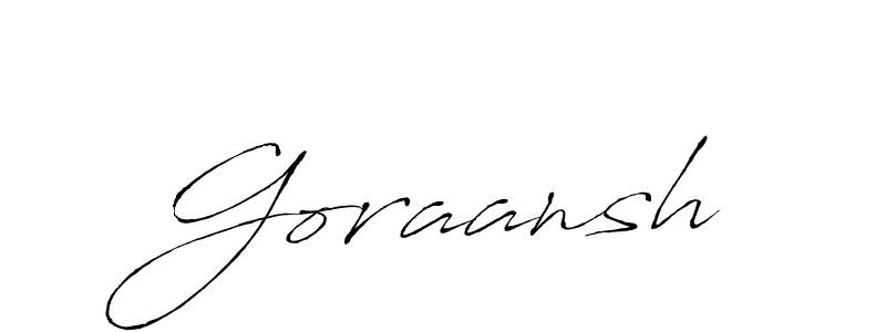 The best way (Antro_Vectra) to make a short signature is to pick only two or three words in your name. The name Goraansh include a total of six letters. For converting this name. Goraansh signature style 6 images and pictures png
