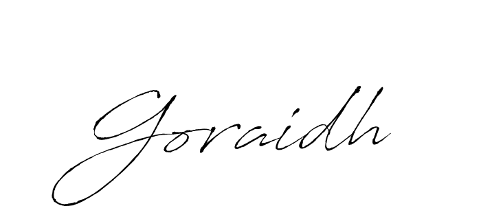 Make a beautiful signature design for name Goraidh. With this signature (Antro_Vectra) style, you can create a handwritten signature for free. Goraidh signature style 6 images and pictures png