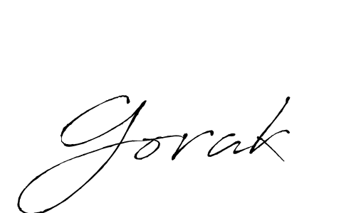 Create a beautiful signature design for name Gorak. With this signature (Antro_Vectra) fonts, you can make a handwritten signature for free. Gorak signature style 6 images and pictures png