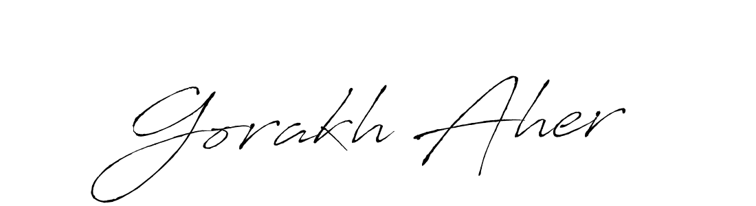 Design your own signature with our free online signature maker. With this signature software, you can create a handwritten (Antro_Vectra) signature for name Gorakh Aher. Gorakh Aher signature style 6 images and pictures png