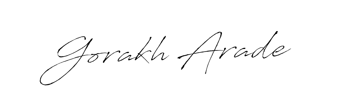 Make a beautiful signature design for name Gorakh Arade. Use this online signature maker to create a handwritten signature for free. Gorakh Arade signature style 6 images and pictures png