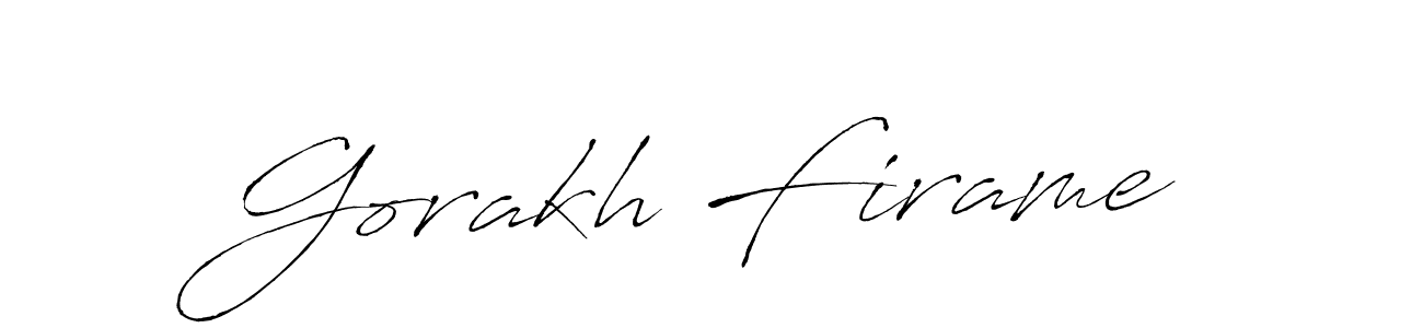 How to make Gorakh Firame name signature. Use Antro_Vectra style for creating short signs online. This is the latest handwritten sign. Gorakh Firame signature style 6 images and pictures png