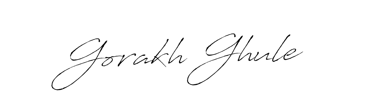 Design your own signature with our free online signature maker. With this signature software, you can create a handwritten (Antro_Vectra) signature for name Gorakh Ghule. Gorakh Ghule signature style 6 images and pictures png