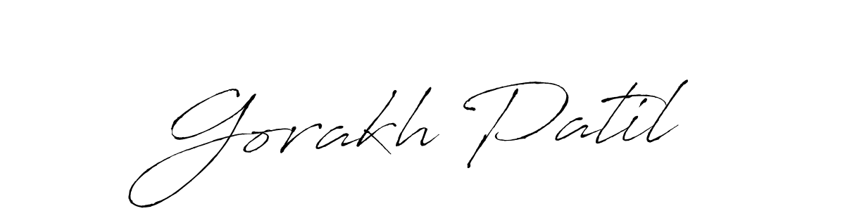 Gorakh Patil stylish signature style. Best Handwritten Sign (Antro_Vectra) for my name. Handwritten Signature Collection Ideas for my name Gorakh Patil. Gorakh Patil signature style 6 images and pictures png
