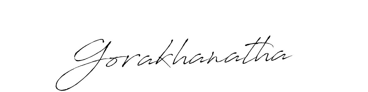 How to make Gorakhanatha signature? Antro_Vectra is a professional autograph style. Create handwritten signature for Gorakhanatha name. Gorakhanatha signature style 6 images and pictures png