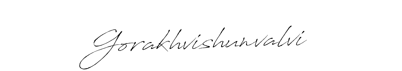 Design your own signature with our free online signature maker. With this signature software, you can create a handwritten (Antro_Vectra) signature for name Gorakhvishunvalvi. Gorakhvishunvalvi signature style 6 images and pictures png