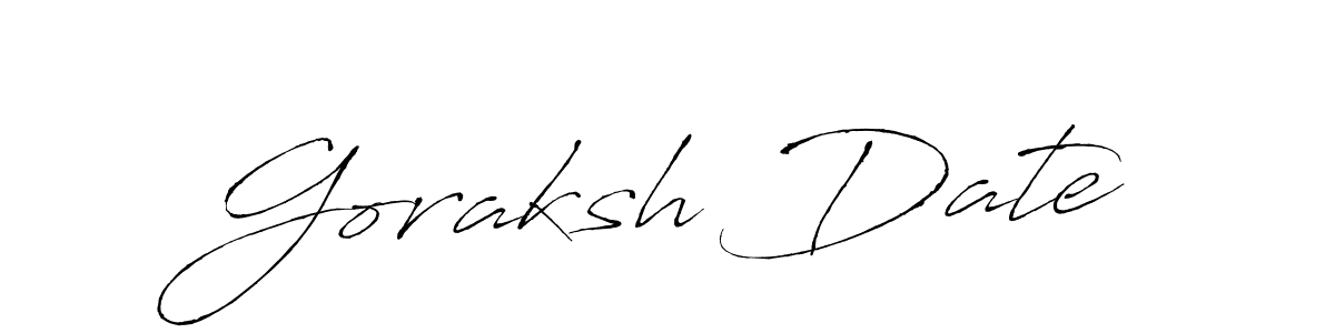 Design your own signature with our free online signature maker. With this signature software, you can create a handwritten (Antro_Vectra) signature for name Goraksh Date. Goraksh Date signature style 6 images and pictures png