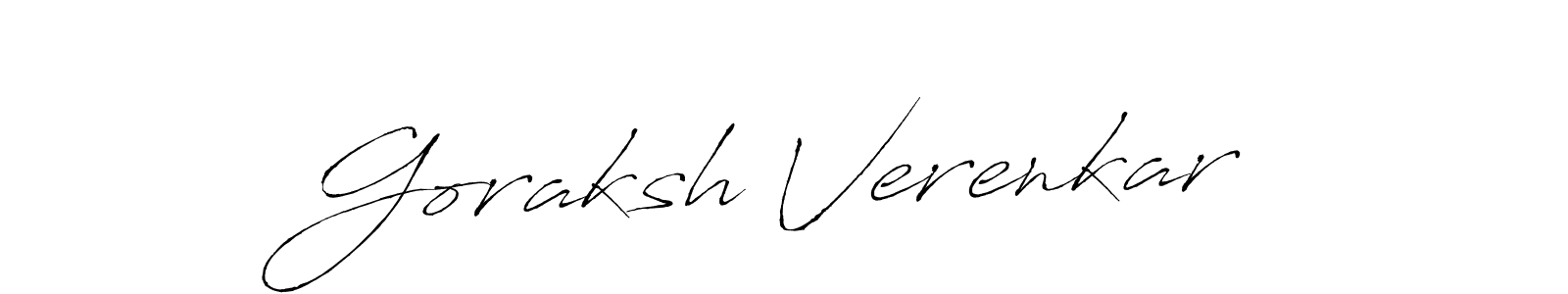 Create a beautiful signature design for name Goraksh Verenkar. With this signature (Antro_Vectra) fonts, you can make a handwritten signature for free. Goraksh Verenkar signature style 6 images and pictures png