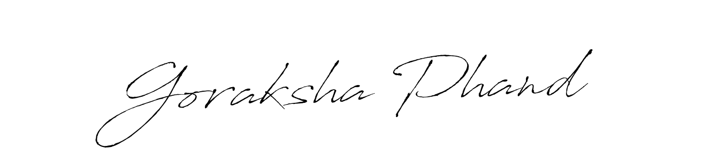 if you are searching for the best signature style for your name Goraksha Phand. so please give up your signature search. here we have designed multiple signature styles  using Antro_Vectra. Goraksha Phand signature style 6 images and pictures png
