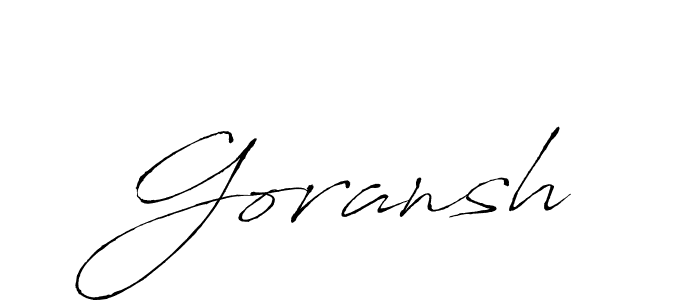 Also You can easily find your signature by using the search form. We will create Goransh name handwritten signature images for you free of cost using Antro_Vectra sign style. Goransh signature style 6 images and pictures png