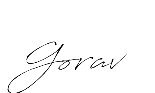 Make a beautiful signature design for name Gorav. With this signature (Antro_Vectra) style, you can create a handwritten signature for free. Gorav signature style 6 images and pictures png