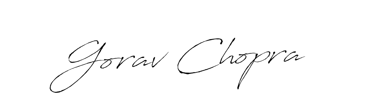 How to make Gorav Chopra signature? Antro_Vectra is a professional autograph style. Create handwritten signature for Gorav Chopra name. Gorav Chopra signature style 6 images and pictures png