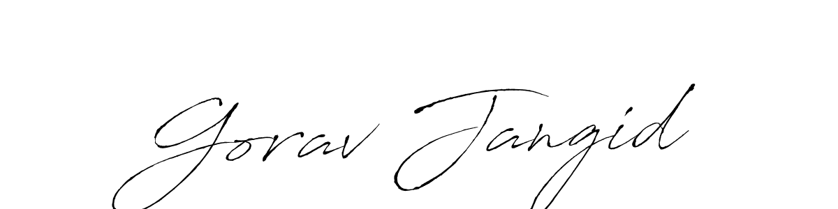 The best way (Antro_Vectra) to make a short signature is to pick only two or three words in your name. The name Gorav Jangid include a total of six letters. For converting this name. Gorav Jangid signature style 6 images and pictures png