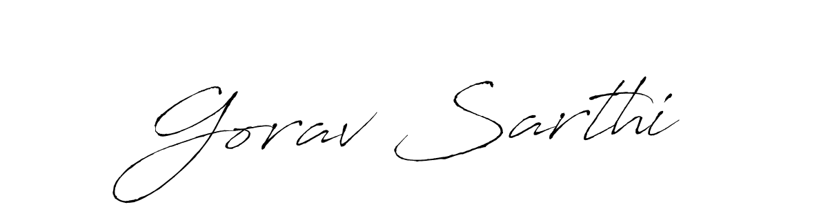 Make a beautiful signature design for name Gorav Sarthi. Use this online signature maker to create a handwritten signature for free. Gorav Sarthi signature style 6 images and pictures png