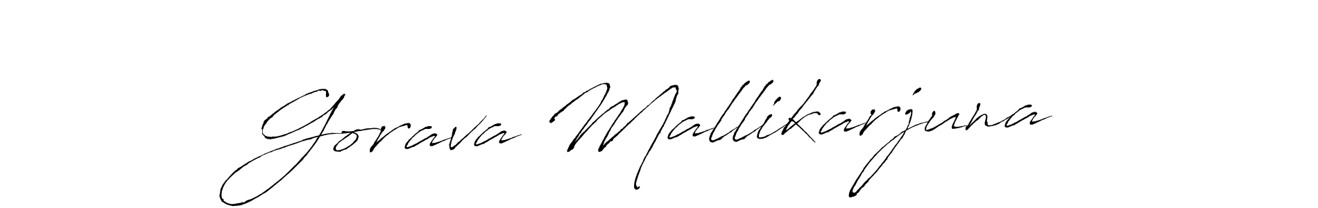 Create a beautiful signature design for name Gorava Mallikarjuna. With this signature (Antro_Vectra) fonts, you can make a handwritten signature for free. Gorava Mallikarjuna signature style 6 images and pictures png