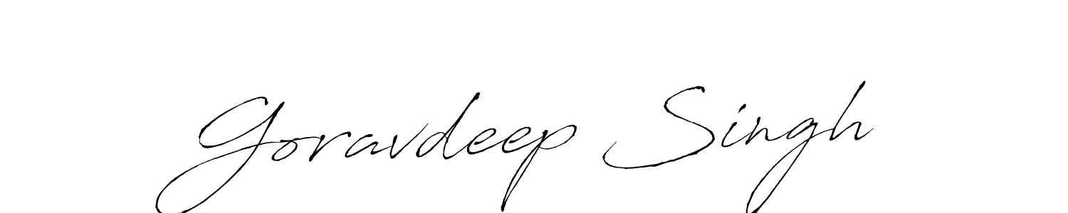 Design your own signature with our free online signature maker. With this signature software, you can create a handwritten (Antro_Vectra) signature for name Goravdeep Singh. Goravdeep Singh signature style 6 images and pictures png