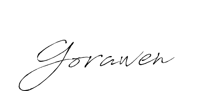 Make a beautiful signature design for name Gorawen. With this signature (Antro_Vectra) style, you can create a handwritten signature for free. Gorawen signature style 6 images and pictures png