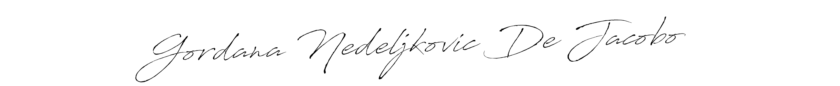 Gordana Nedeljkovic De Jacobo stylish signature style. Best Handwritten Sign (Antro_Vectra) for my name. Handwritten Signature Collection Ideas for my name Gordana Nedeljkovic De Jacobo. Gordana Nedeljkovic De Jacobo signature style 6 images and pictures png